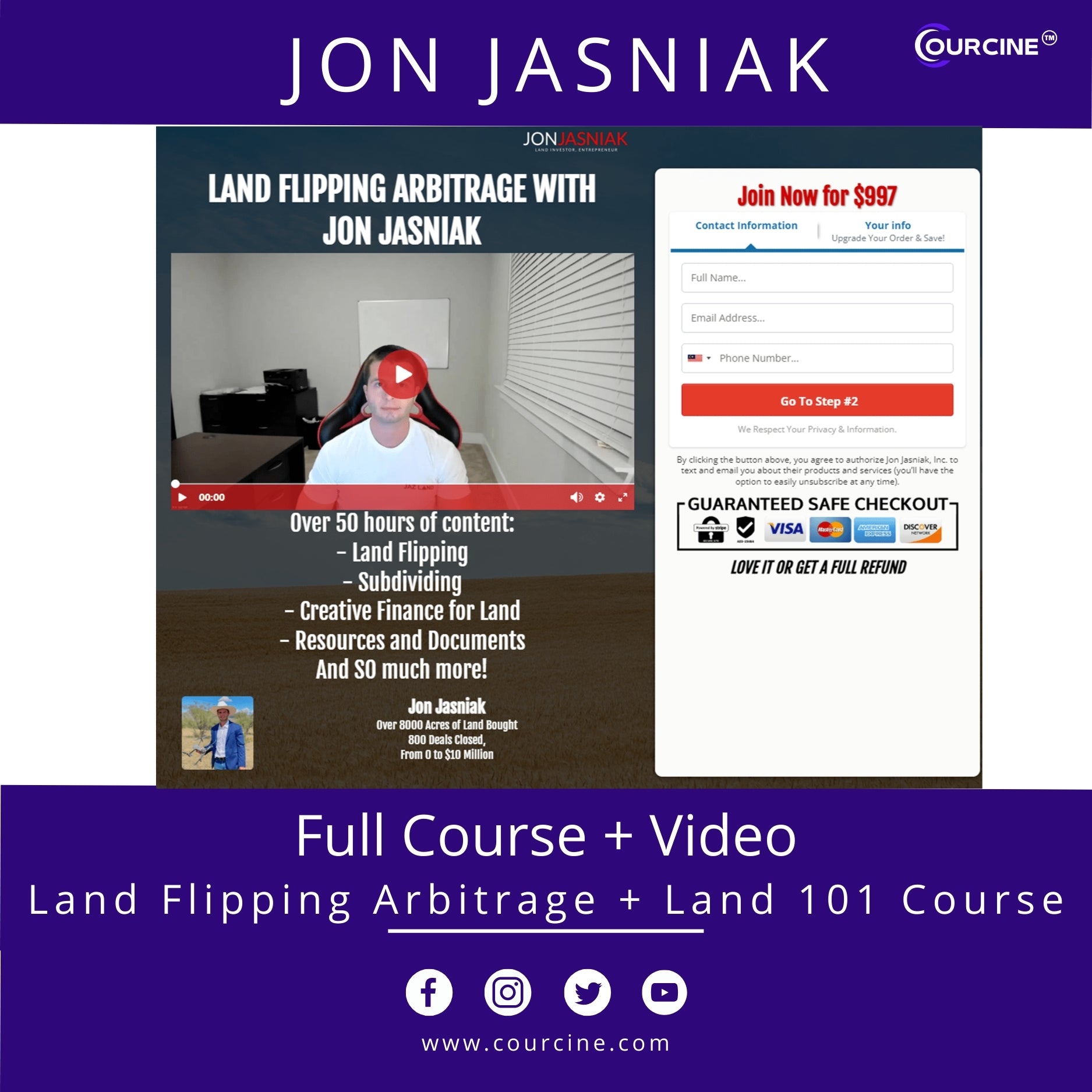 Jon Jasniak – Land Flipping Arbitrage + Land 101 Course Online Course Bundle Drive link